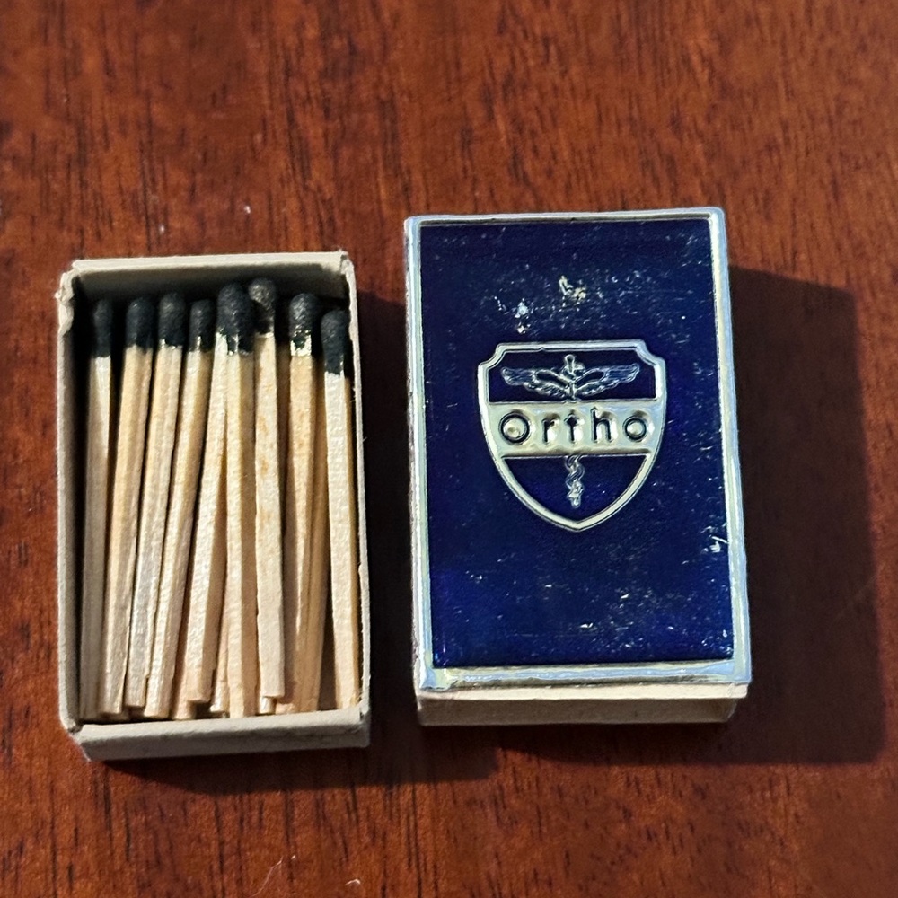 Vintage Matchbox Orthro Sultrin Medical Advertisement Triple Sulfa Cream * FLAWS